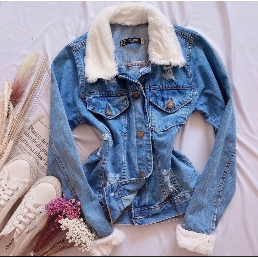Jaqueta Jeans Pelúcia