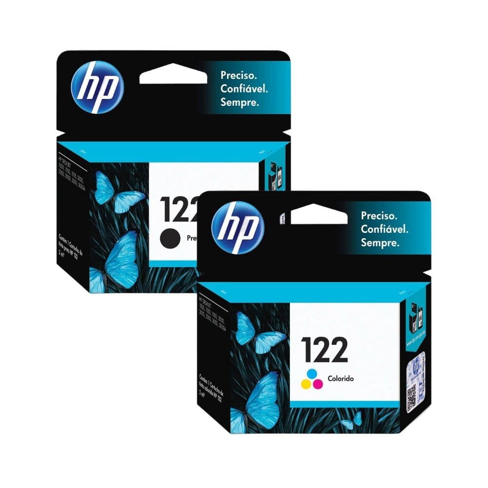 Kit Cartucho HP 122 Preto CH561HB + HP 122 Colorido CH562HB