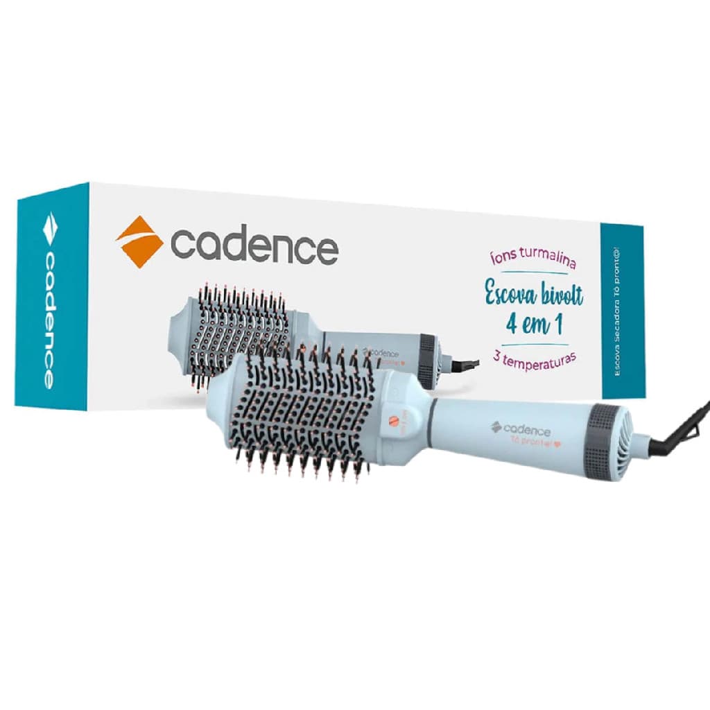 Escova Secadora Tô Pront@ Cadence ESC710 Cinza - Bivolt - Cabelos secos, modelados e finalizados!