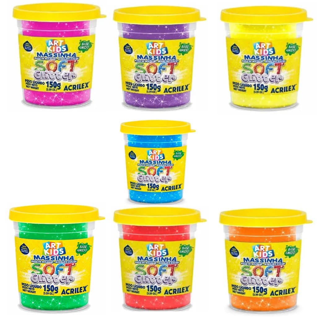 Massa de Modelar Soft Glitter 150g - Acrilex