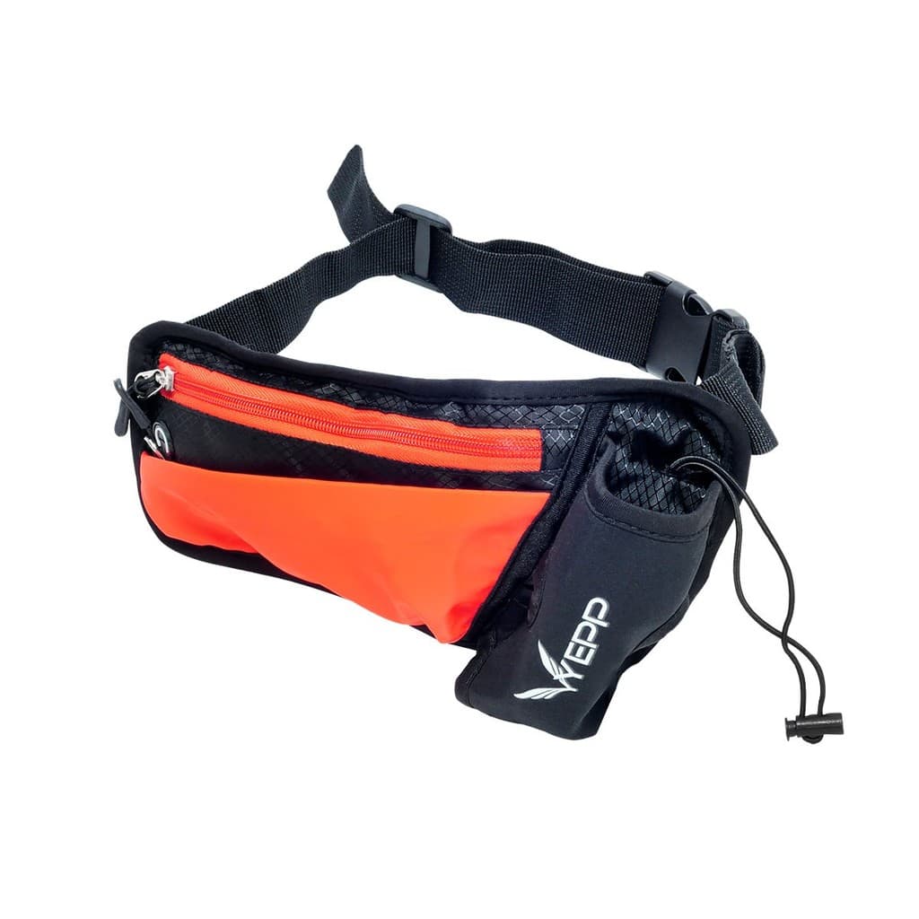 Pochete Esportiva de Cintura Laranja Com Porta Garrafa Fitness