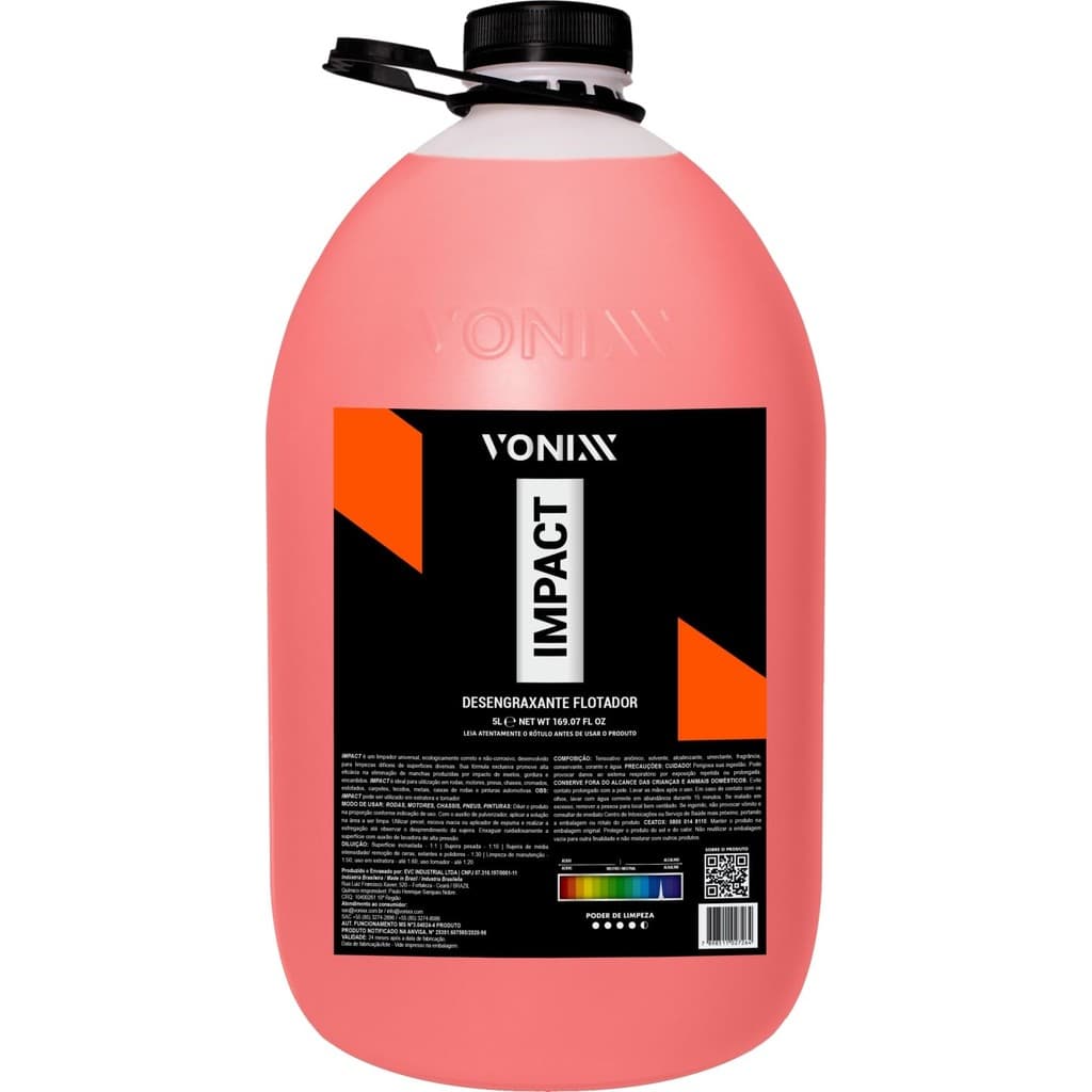 Desengraxante Impact 5l Multiuso Alta Performance Vonixx