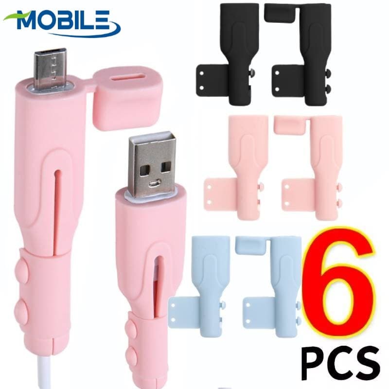 Protetor De Carregador Android Anti-Desgaste-Capa De Cabo De Silicone Reforçada Com Fácil Instalação , Durável De 4.7 Cm