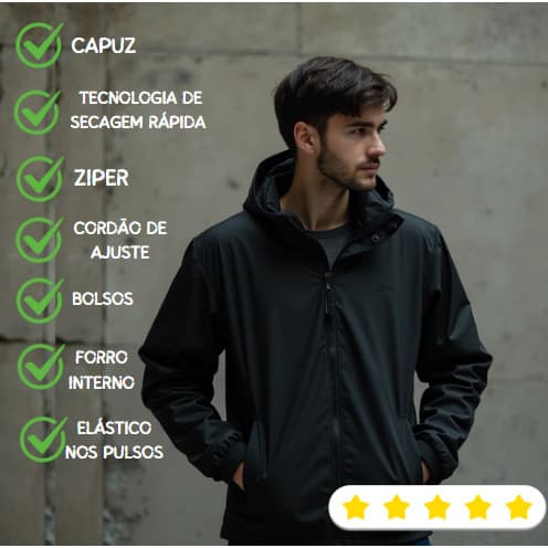 Jaqueta Blusa Corta Corta Vento Esportiva Agasalho Casaco Versátil Inverno Outono Casual