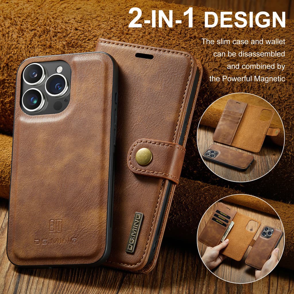 Para iPhone 17 16 15 14 13 12 11 Pro Max 6 7 8 Plus 12 13 Mini XS XR SE Luxo Couro Magnético Saco De Cartão Flip Carteir
