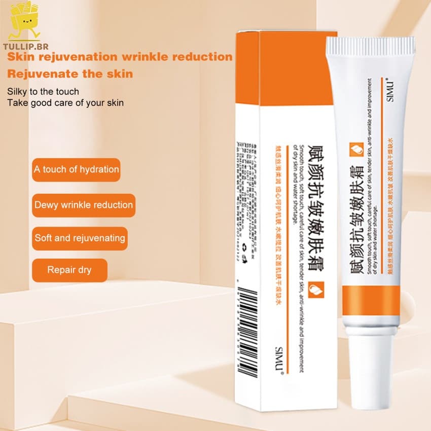 Creme Facial Retinol Levantador Anti-Envelhecimento Remove Rugas Linhas Finas Embranquece Clareamento Humidificador Cuid