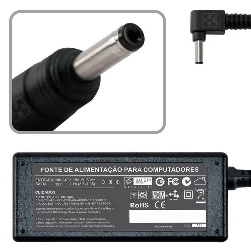 Fonte Carregador Para Netbook Cce Winbook N23s 19v 2.1a