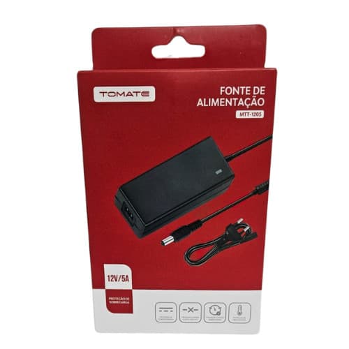 Fonte Para Led Iluminador Ring Light 18 Polegadas 12v-5a Tomate