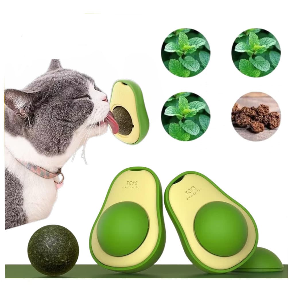 Abacate De Brinquedo Para Gatos Com Catnip Erva Gato Natural