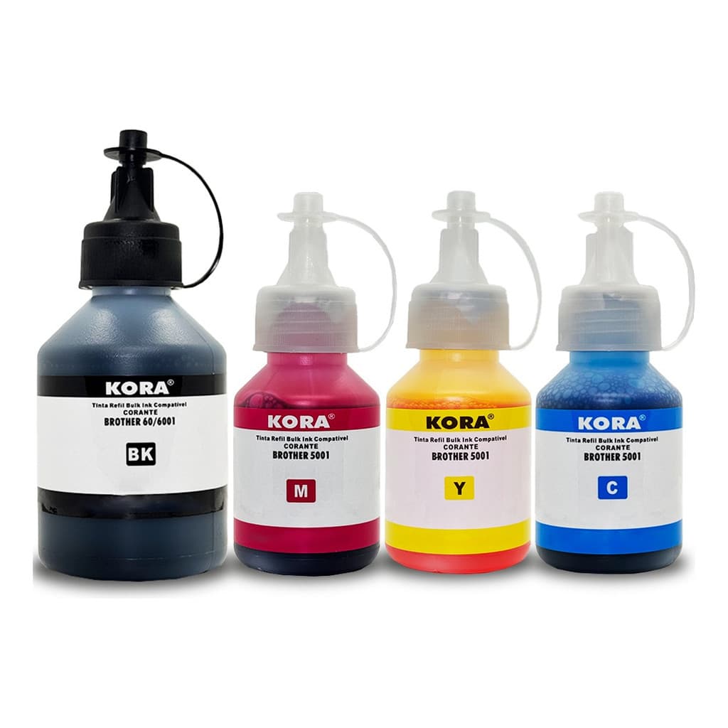 kit 04 tintas compatíveis para brother HL-T4000DW, DCP-T220, DCP-T310, DCP-T420W, DCP-T510W