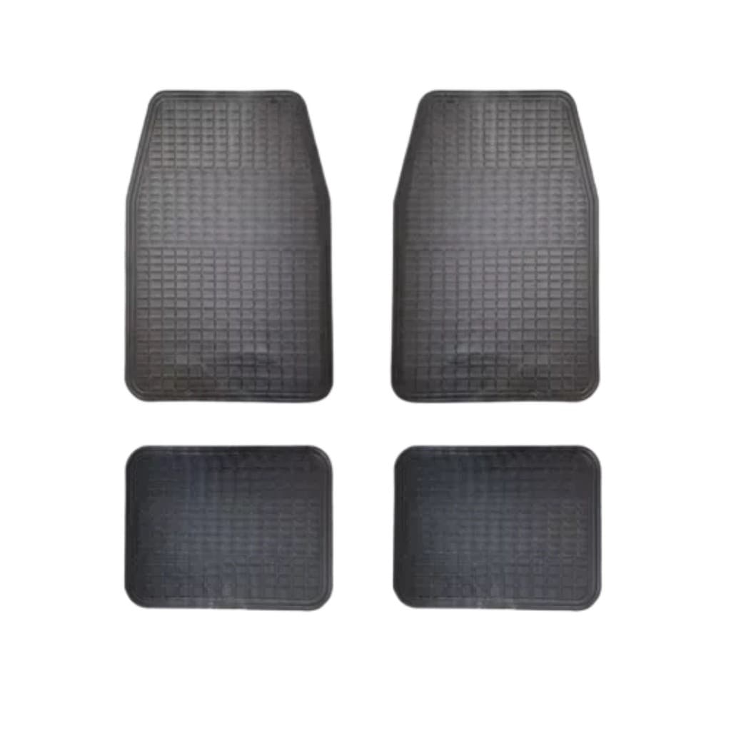 Jogo Tapete Automotivo Borracha Universal Pvc 4 Peças Preto