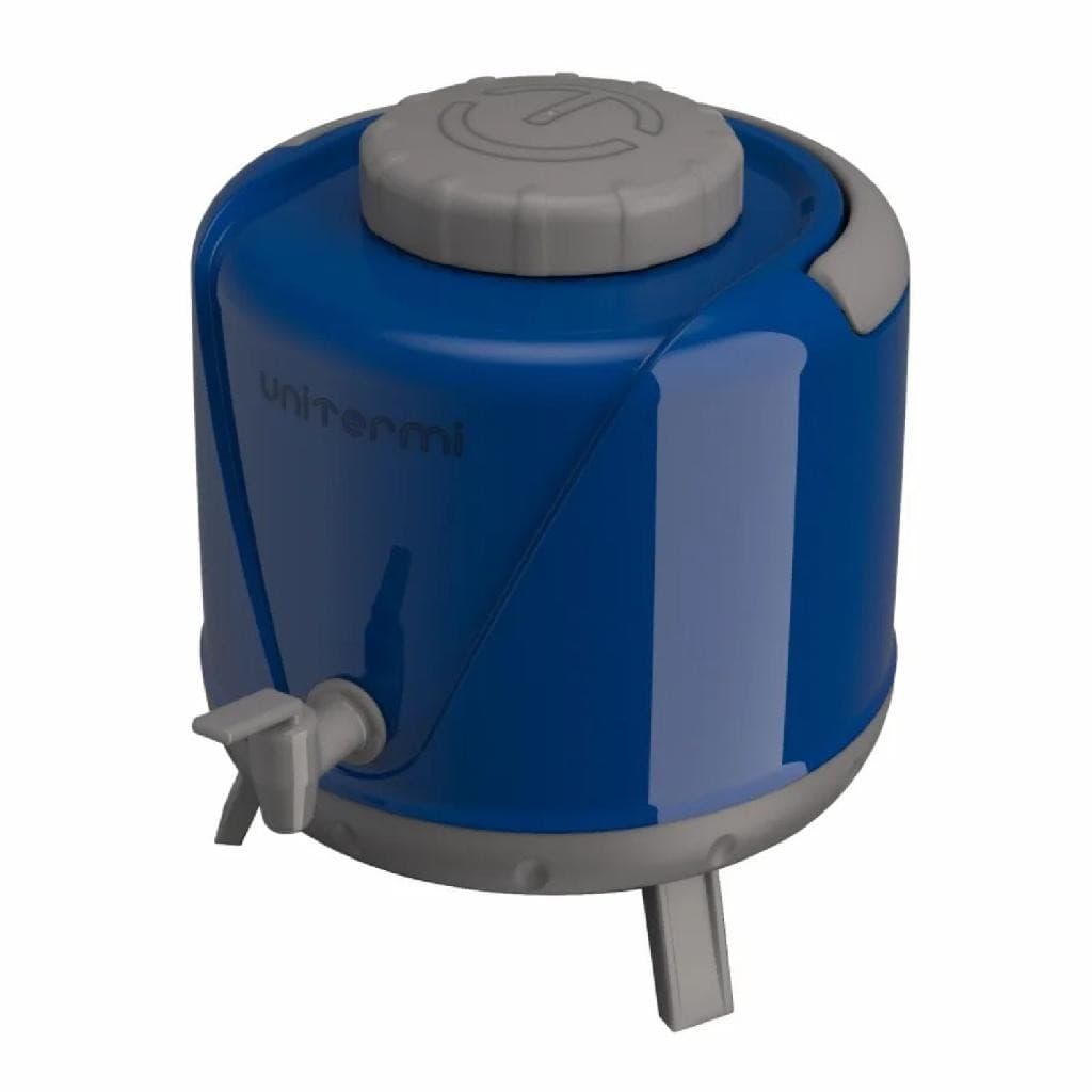 Botijão Garrafa Térmica Arezzo Azul Com Torneira 5 Litros Suco Água Gelada Quente - Unitermi