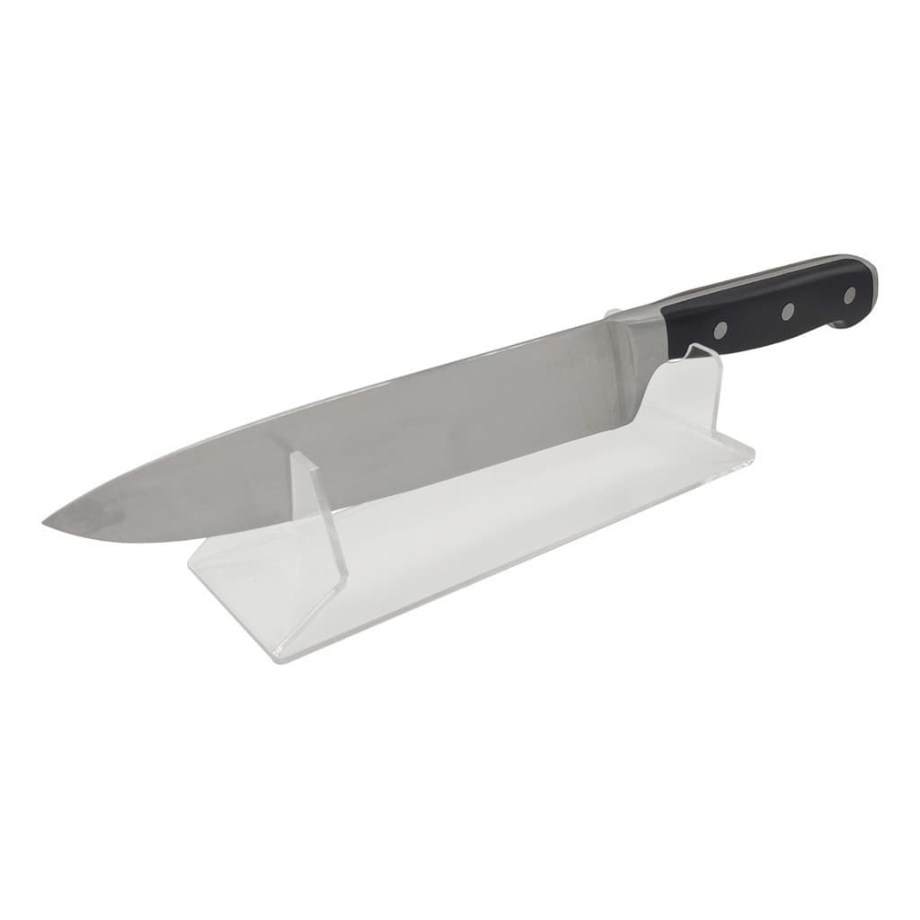 Porta Faca Organizador Acrílico Transparente Cepo Descanso Chef Cozinha Profissional Expositor Suporte