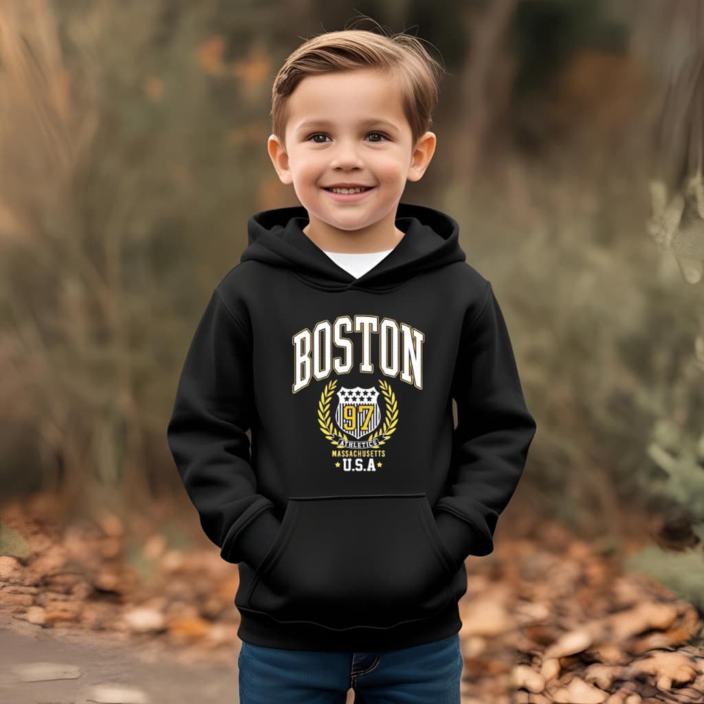 Moletom blusa de frio infantil casaco estampado boston 97