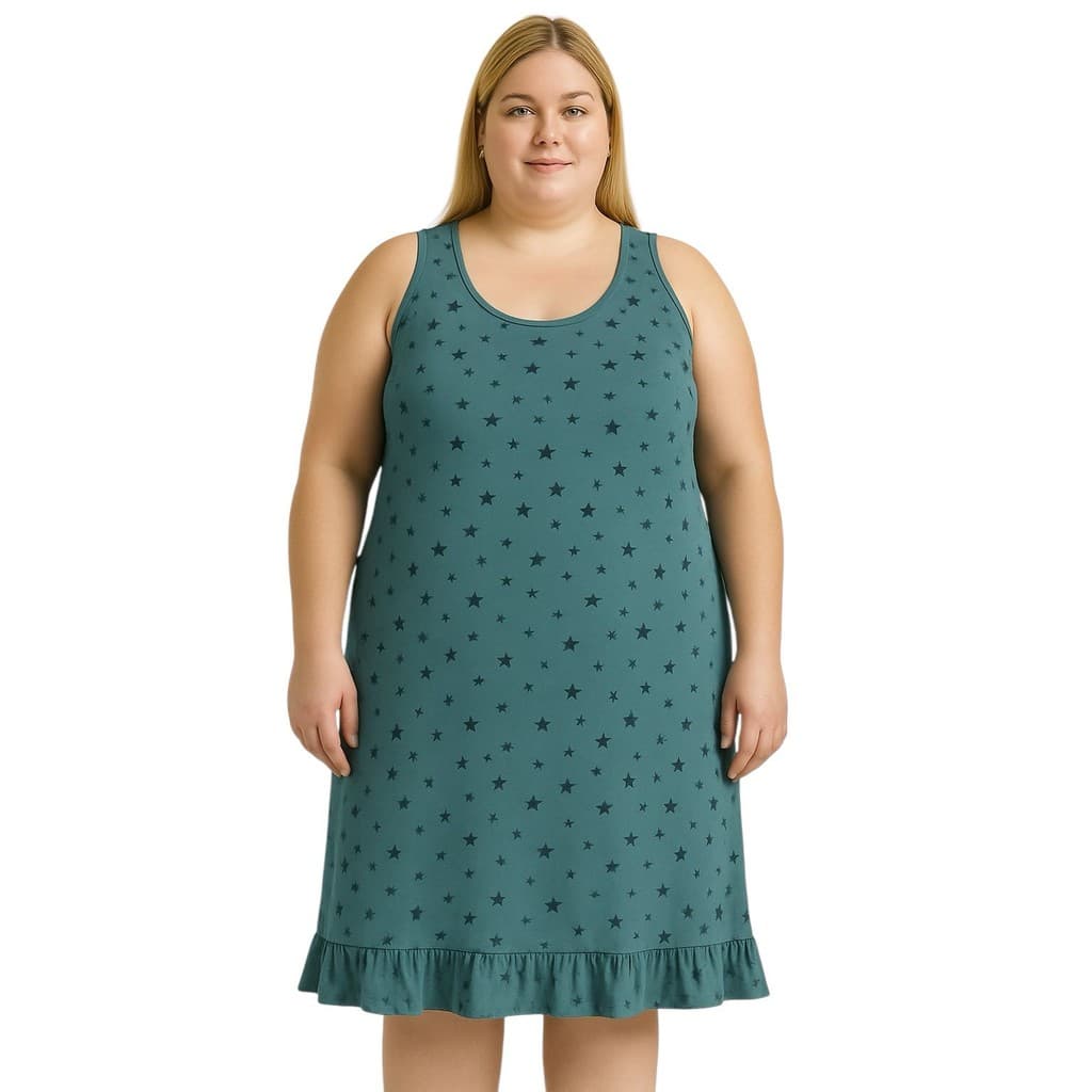 Camisola Regata De Malha De Senhora Conforto Até O Tamanho Plus Size Estampa Sortida