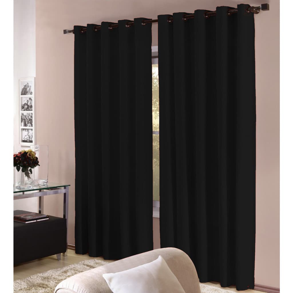 Cortina Roma 2,00 x 1,70 Metros Para Quarto Ou Sala Corta Luz Preto FRETE GRATIS