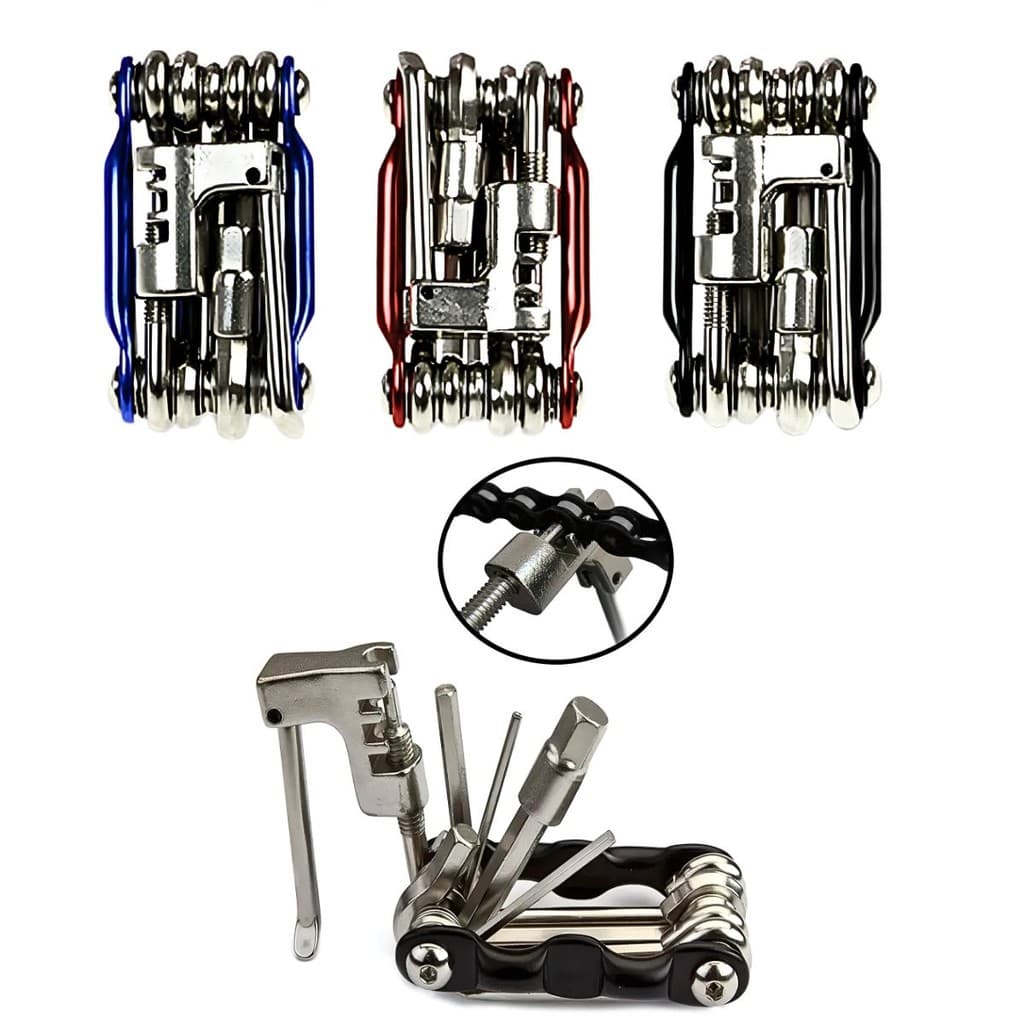 Kit Ferramentas Chave Emergência Bicicleta Bike 12 Funções Multi Uso