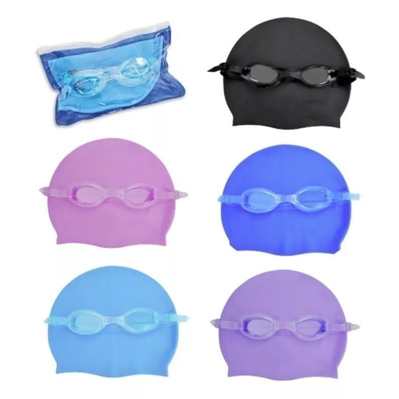 (barato)Kit Natação Óculos e Touca Infantil e Adulto Piscina -Promoção(Utimix Muita)