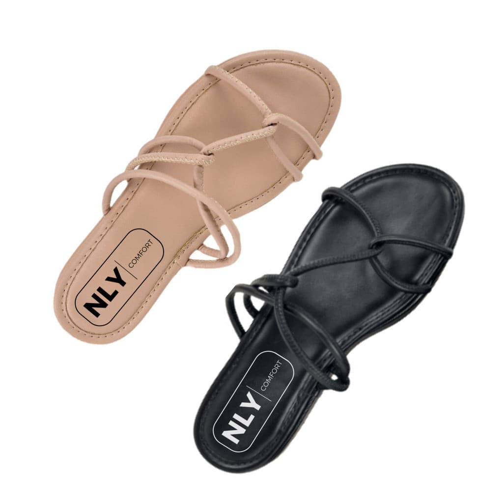 Sandália Flatform com Tiras - Nly Comfort