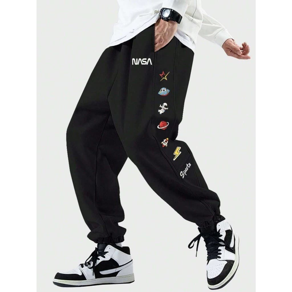 Calça De Moletom Masculina Feminina Elements Esportiva Nave Espacial Flanelada Unissex