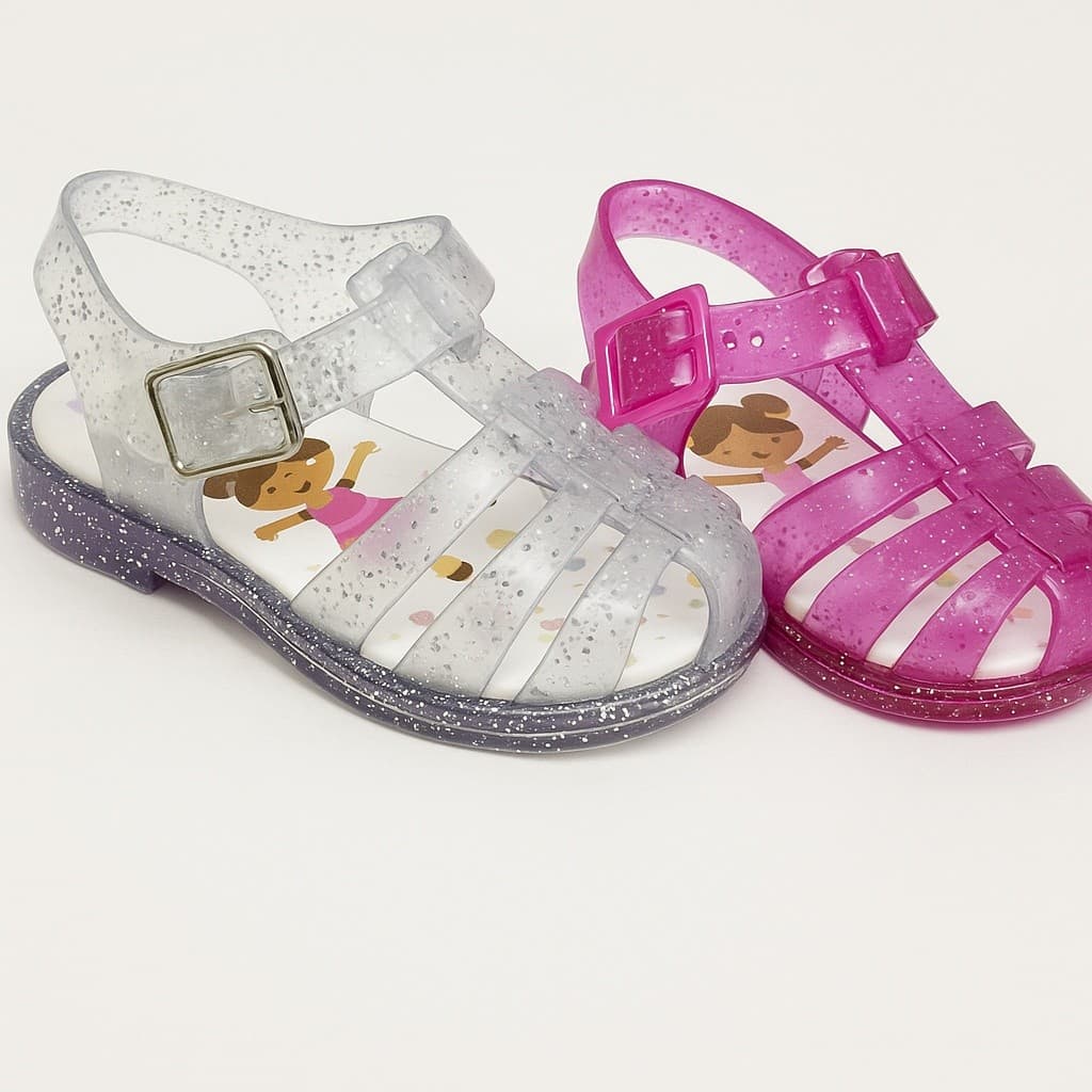 Sandália Infantil Luz Led Pisca Baby Menina Glitter Conforto Feminina