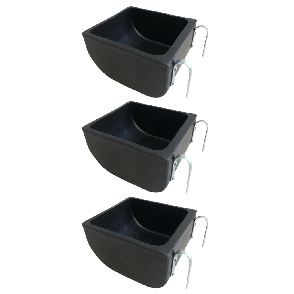 Kit 3 Comedouro 10 Litros Cocho Animal Saleiro com Suporte