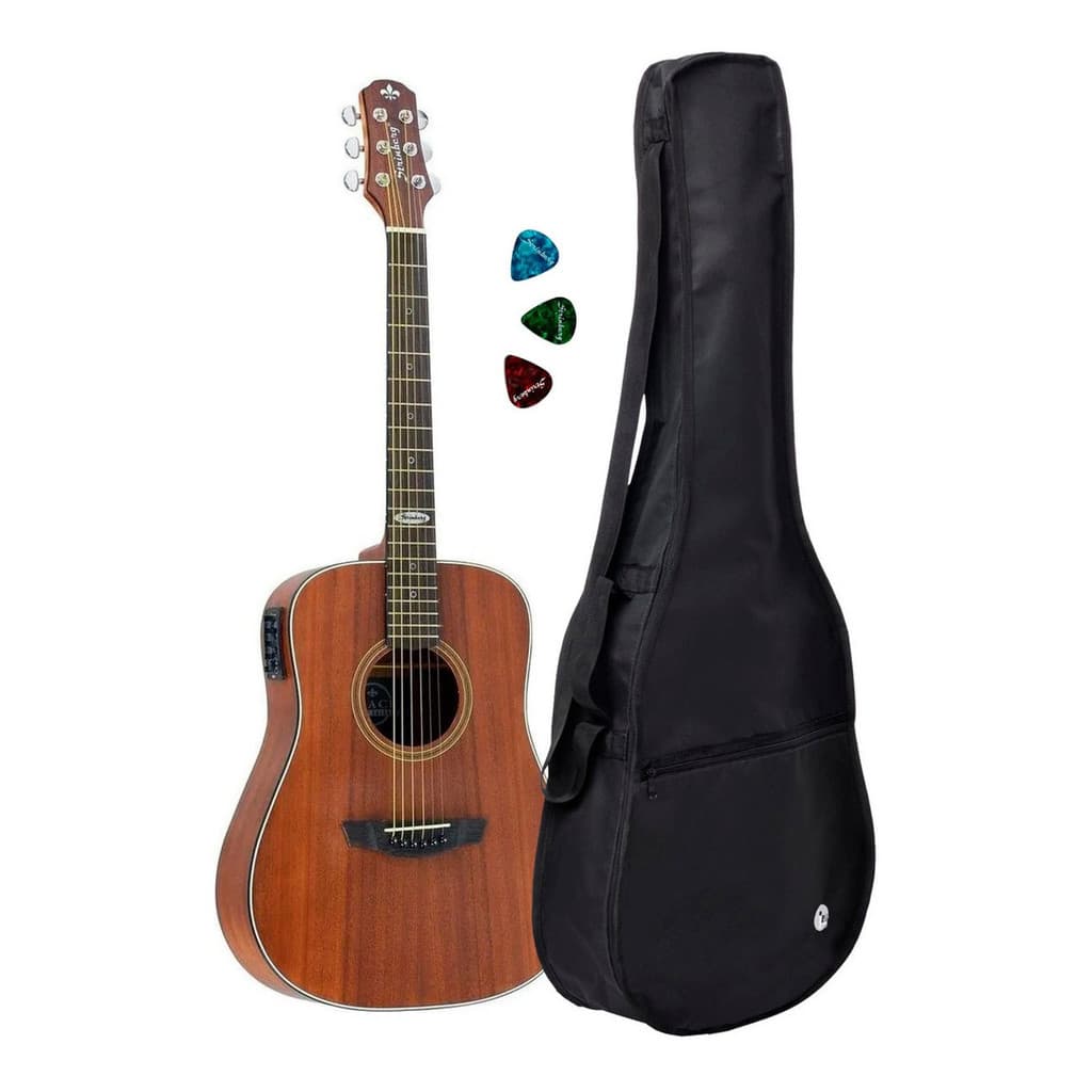 Violão Strinberg Sr200 Mgs Elétrico Mini Folk+capa Reforçada