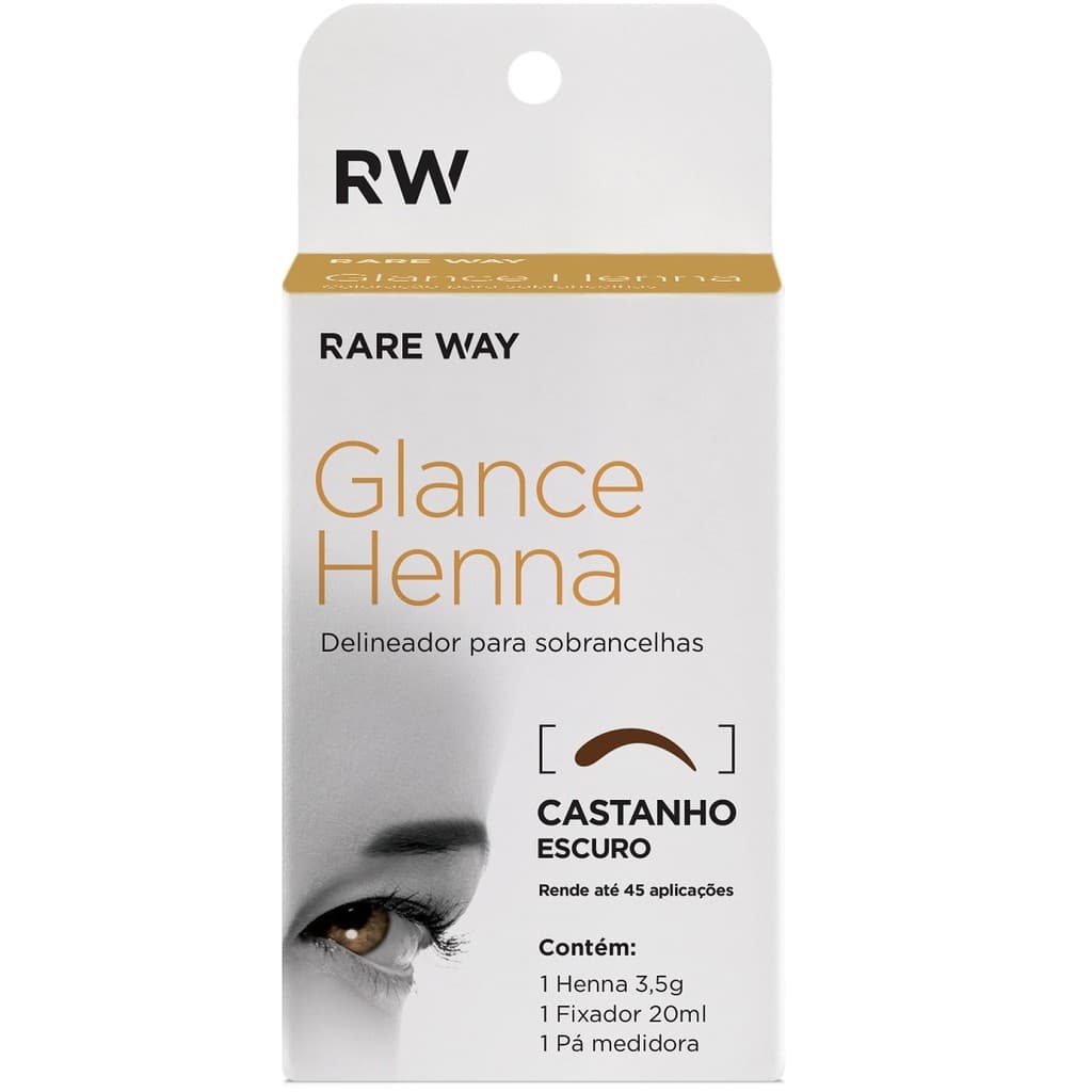 RARE WAY GLANCE HENNA CASTANHO ESCURO 3,5G
