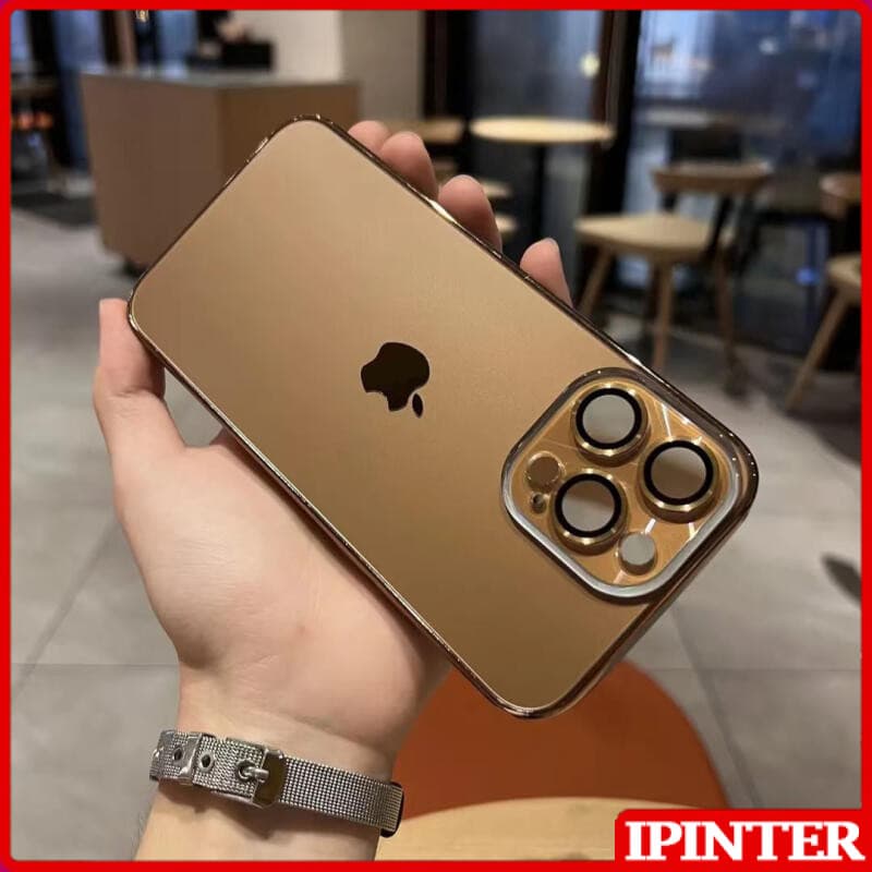 High-end AG Matte Original Fosco Caso Para iPhone Air 17 16 15 14 13 12 11 Pro Max Lente Protetor Completo