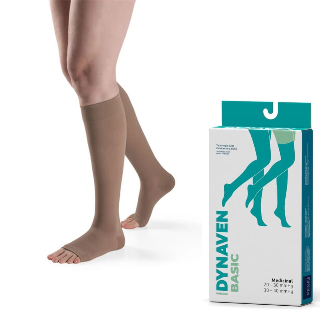 Meia de Compressão Panturrilha 3/4 Dynaven Basic 20-30mmHg Meia Sigvaris