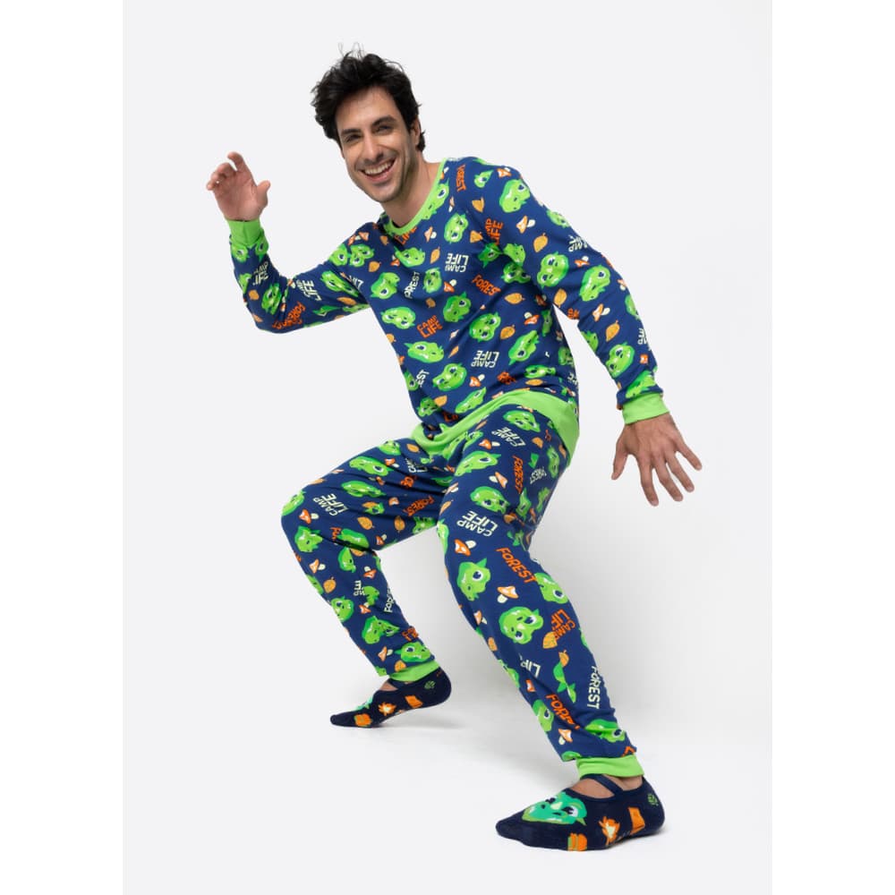 Pijama Manga Longa Ultra Visco Masculino Dragão Camping - Puket