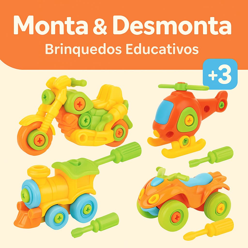 Brinquedos Educativos Monta & Desmonta-Diversão e Aprendizado