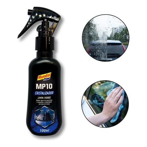 Cristalizador Limpa Vidro Parabrisa Carro 100ml Repele Chuva