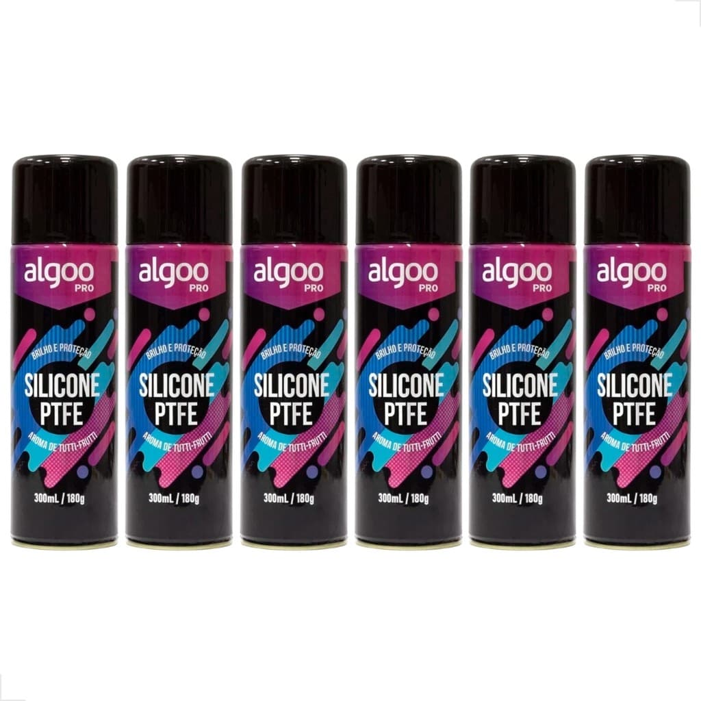 6 UND Silicone de Bicicleta Algoo Pro Ptfe Spray 300 ml Mtb Speed
