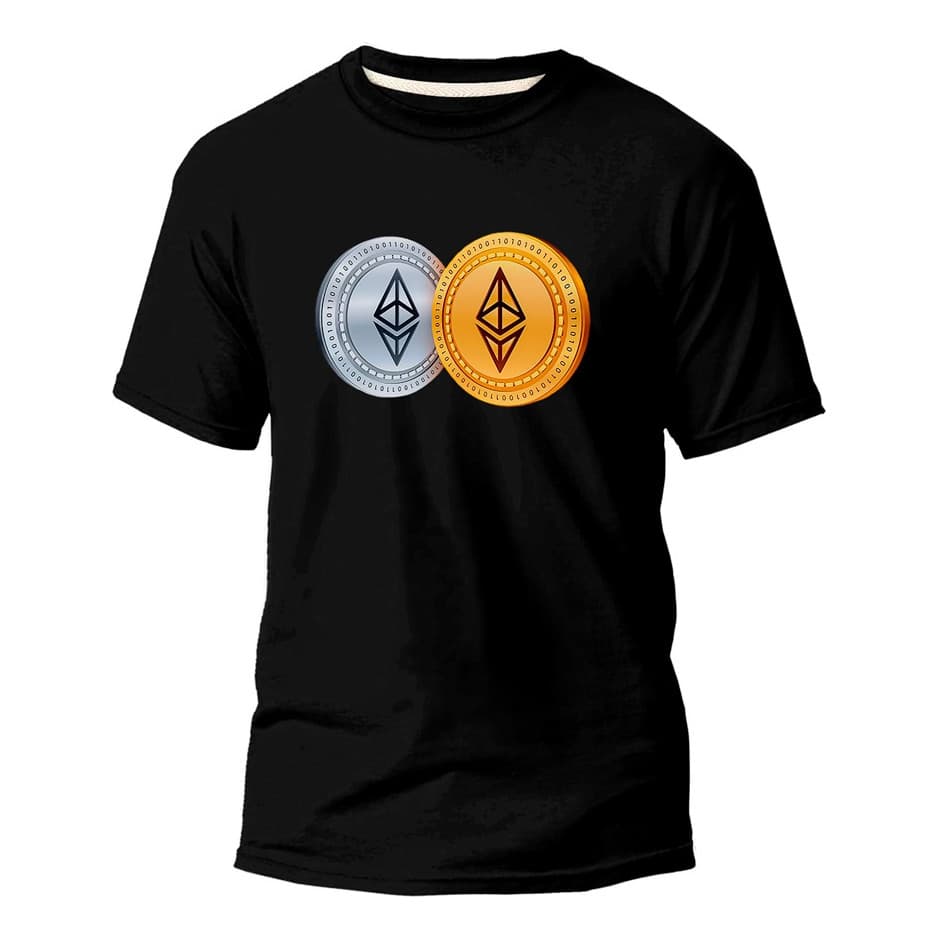 Camiseta Algodão Premium Estampa Digital Dinheiro Ethereum