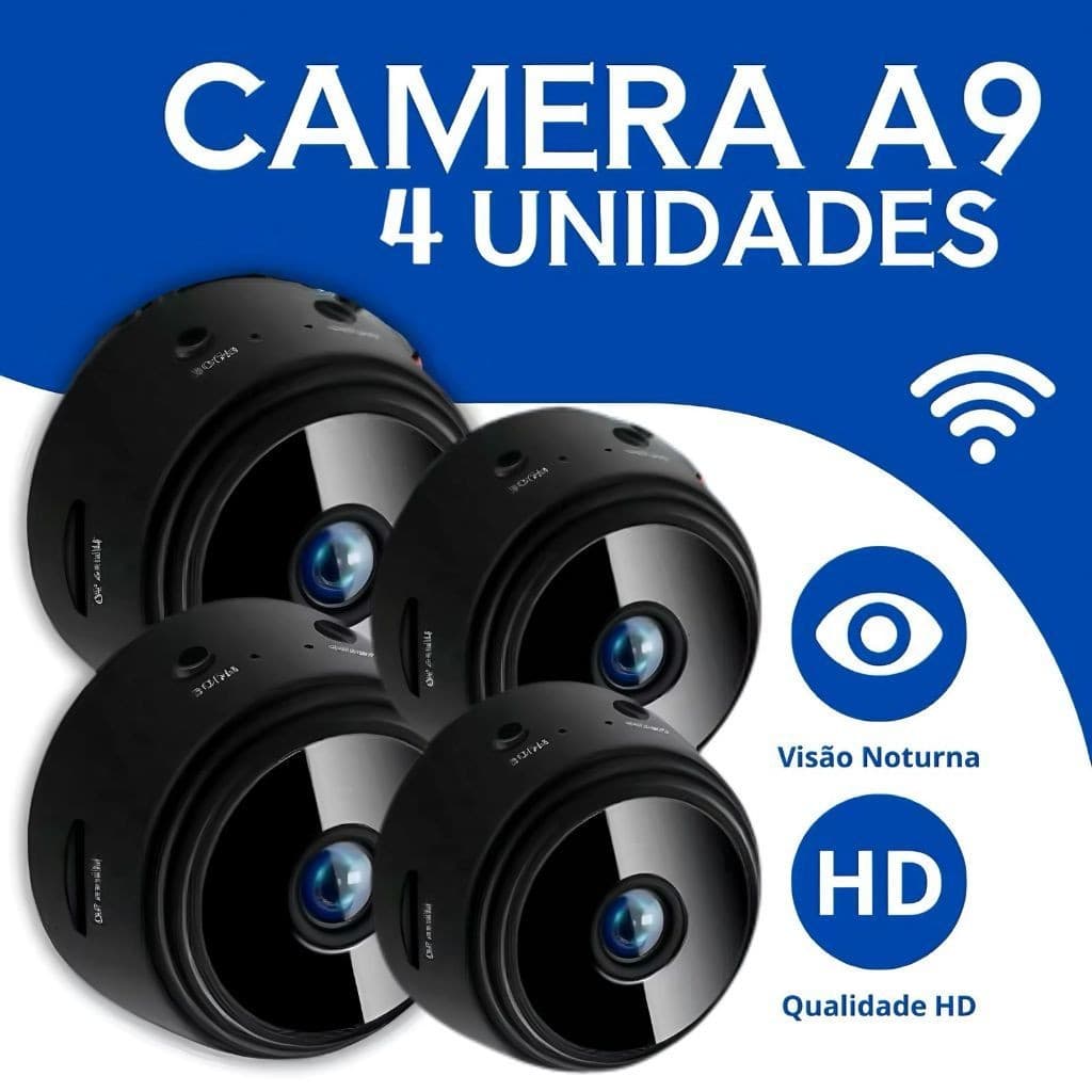 Kit 4 Novo A9 HD Mini com visão noturna Wifi Câmera 1080P Vigilância best