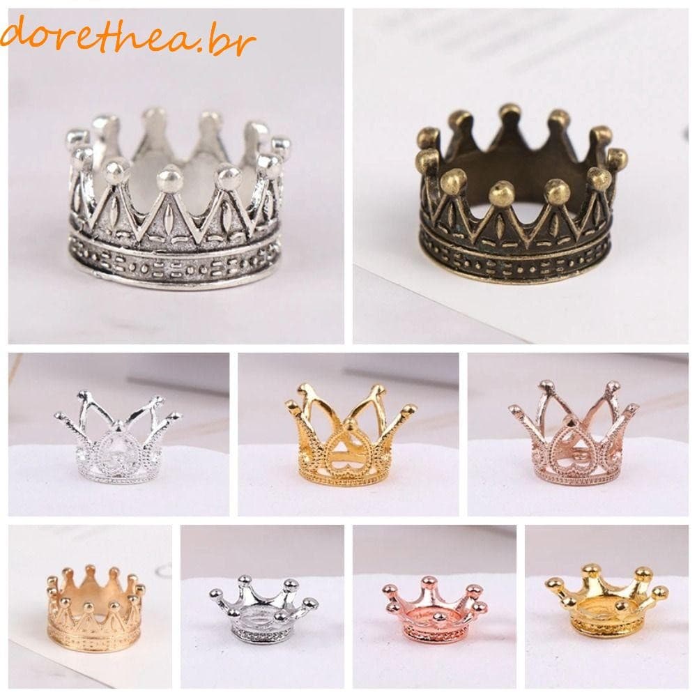 Coroa De Metal Em Miniatura Para Casa De Bonecas DORETHEA , Enfeites De Bronze Dourado Mini Modelo De , Liga