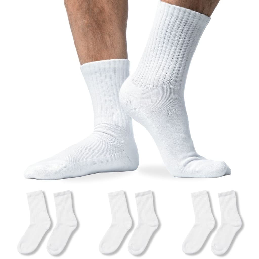Kit 3 Pares Meia Cano Longo Esportiva Academia Use Luxe