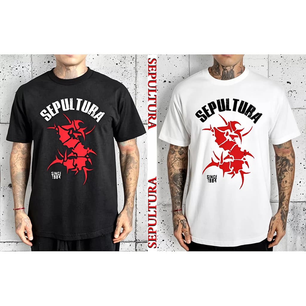 Camiseta Sepultura Banda Rock Heavy Metal Unissex 100% Algodão Premium Estilo Qualidade Conforto para Fãs de Metal