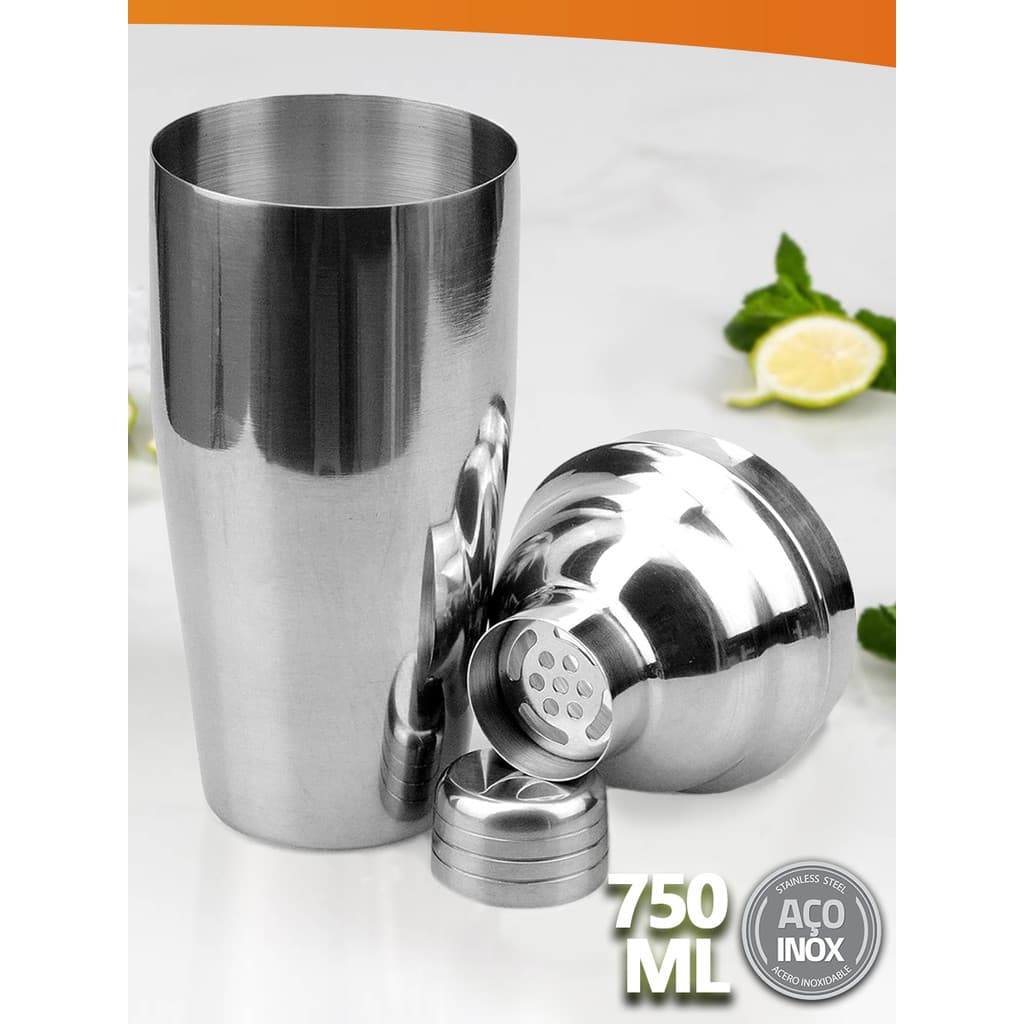 Coqueteleira Profissional Bar Inox Dosador 750ML Drinks Bebidas Caipirinha Kolling Sell