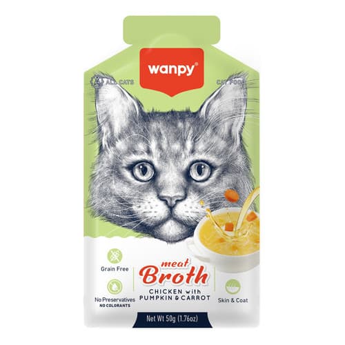 Petisco Para Gatos Wanpy Sopa Natural Premium para gatos Caldo Caldinho Petisco natural para gatos