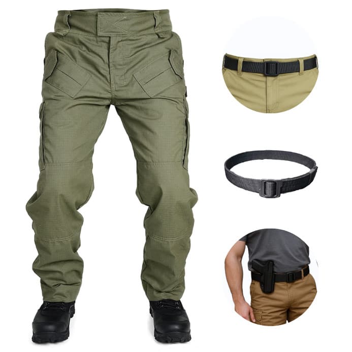 Calça Tática Forhonor 911 Olive Drab + Cinto BDU Fita Dupla