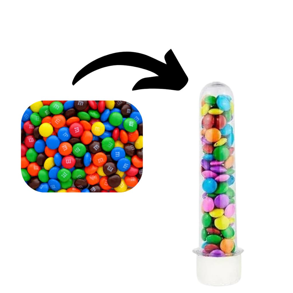 Kit 30 Tubetes Acrílico 12,5 cm Tampa Branca p/ Lembrancinha