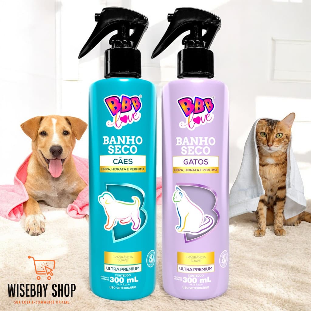 Banho a Seco para Cachorro e Gato ULTRA PREMIUM 300ML