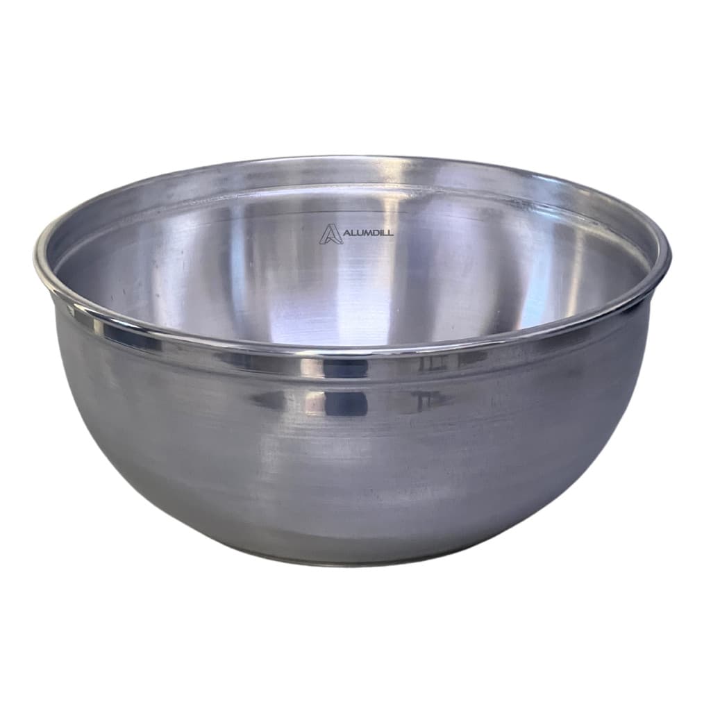 Saladeira Tigela 24 cm Potes Cumbucas Redonda Bowl de Aluminio Polido