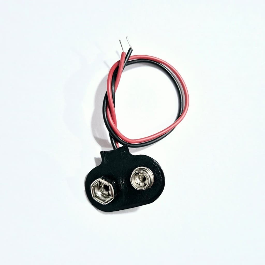 Suporte para Pilha Saida Bateria 9V T Clip 45.01.026