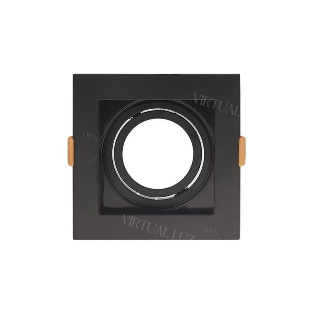 SPOT EMBUTIR RECUADO PARA  PAR30  QUADRADA PRETO