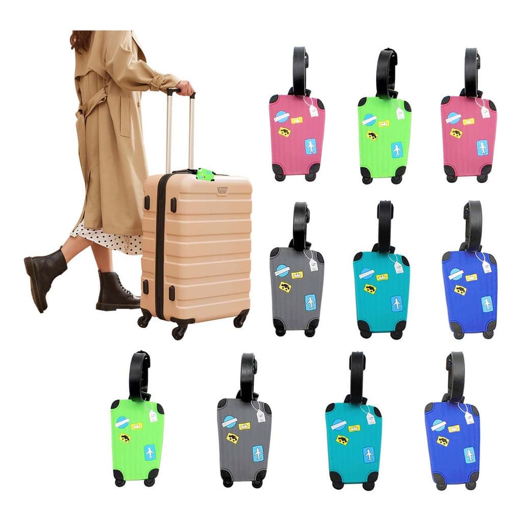 10 Etiqueta De Mala De Viagem De Silicone Identificador De Bagagem