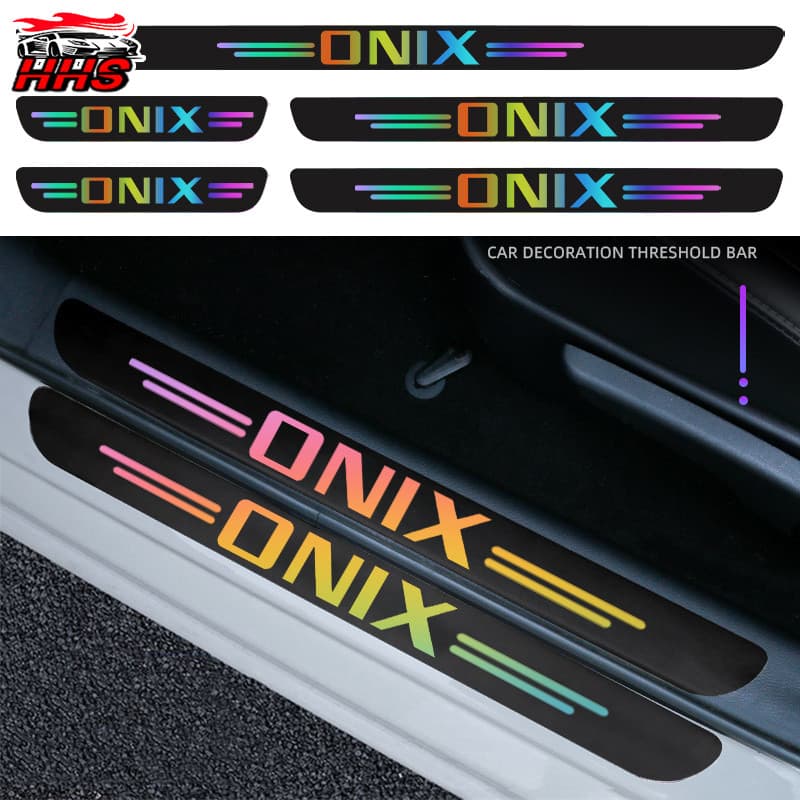 Chevrolet Onix Adesivo De Proteção Refletivos Coloridos A Laser Resistente A Arranhões Para Soleira De Porta Carro