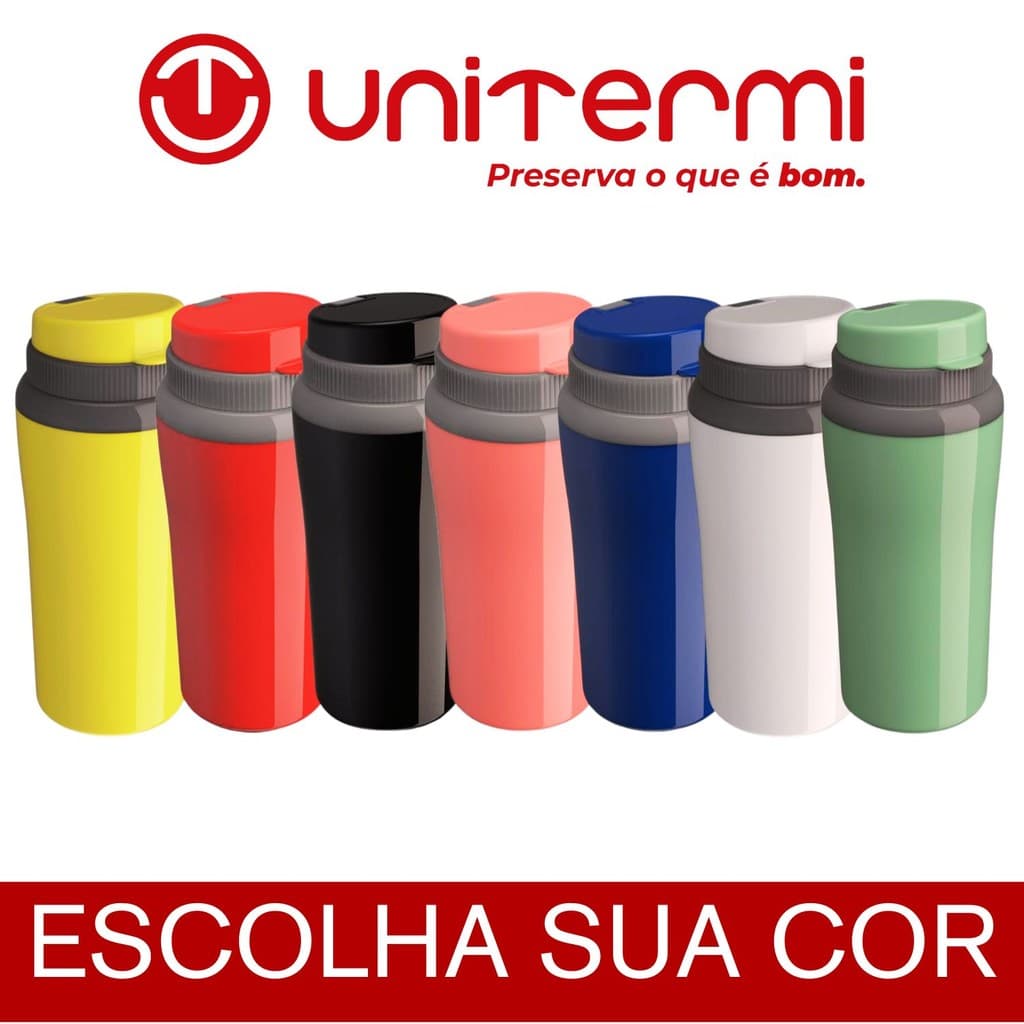 Copo Térmico Miami 650ML Unitermi Squeeze Café Água Academia Exercício Físico